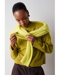 Whistles - Wool Seam Detail Crew Knit - Lyst