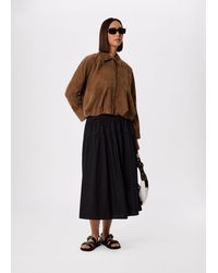 Whistles - Tier Hem Cotton Skirt - Lyst