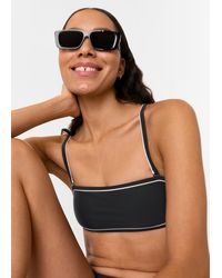 Whistles - Piper Contrast Bikini Top - Lyst