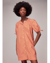 Whistles - Ditsy Square Button Up Dress - Lyst