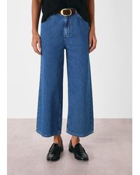Whistles - Wide Leg Cropped Jean - Lyst