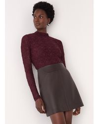 Whistles - Lace Detail High Neck Top - Lyst
