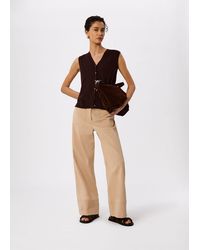Whistles - V Neck Button Front Knit Tank - Lyst