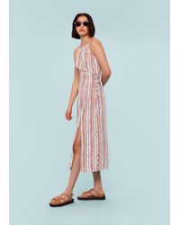 Whistles - Wiggle Stripe Tie Detail Dress - Lyst
