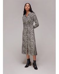 Whistles - Micro Animal Print Heidi Dress - Lyst