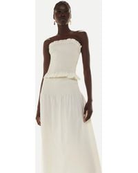 Whistles - Smocked Waist Skirt - Lyst