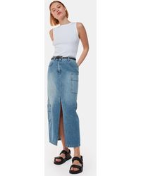 Whistles - Cora Utility Denim Maxi Skirt - Lyst