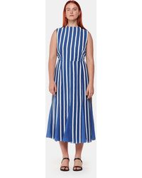 Whistles - Eliza Stripe Print Midi Dress - Lyst