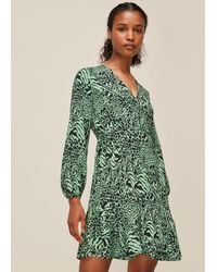 Whistles - Zebra Print Wrap Dress - Lyst