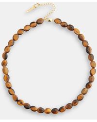 Whistles - Tiger Eye Beaded Necklace - Lyst