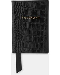 Whistles - Shiny Croc Passport Holder - Lyst