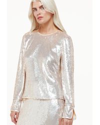 Whistles - Petite Sequin Minimal Tunic Top - Lyst
