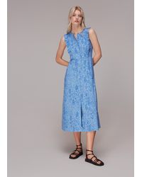 Whistles - Lively Animal Frill Midi Dress - Lyst