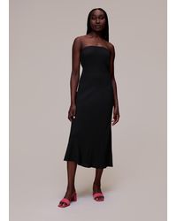Whistles - Bandeau Strapless Midi Dress - Lyst