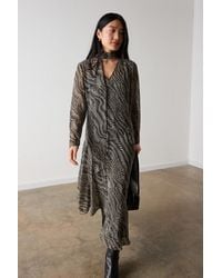 Whistles - Geo V Neck Scarf Midi Dress - Lyst
