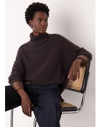 Whistles - Cashmere Seam Roll Neck Knit - Lyst