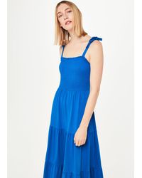 Whistles - Smocked Tiered Jersey Dress - Lyst