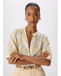 Whistles - Ditsy Stem Textured Shirt - Lyst