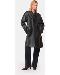 Whistles - Gemma Bonded Leather Coat - Lyst