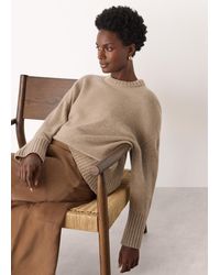 Whistles - Heavy Cashmere Crew Neck Knit - Lyst
