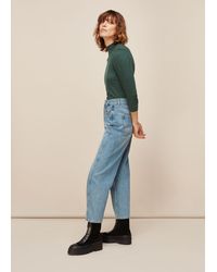 Whistles - High Neck Puff Sleeve Top - Lyst