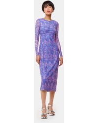 Whistles - Etched Bouquet Mesh Dress - Lyst
