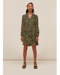 whistles jungle cat smock dress