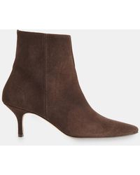 Whistles - Suede Pointed Kitten Heel Boot - Lyst