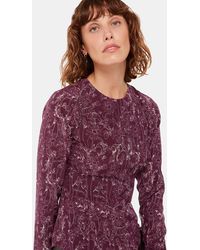 Whistles - Strawberry Plant Silk Top - Lyst