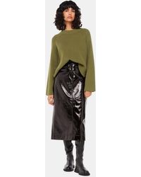 Whistles - Cotton Rib Crew Neck Knit - Lyst