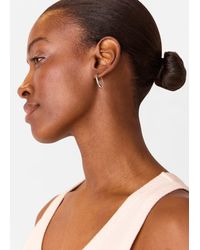 Whistles - Curved Teardrop Wire Earring - Lyst