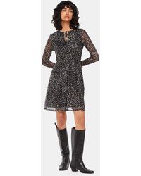 Whistles - Feather Leopard Flippy Dress - Lyst
