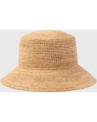 Whistles - Structured Straw Bucket Hat - Lyst