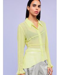 Whistles - Fallon Seam Detail Silk Shirt - Lyst