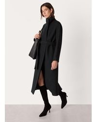 Whistles - Morgan Funnel Neck Coat - Lyst