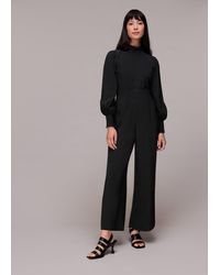 Whistles - Shirred Bodice Jumpsuit - Lyst