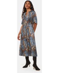 Whistles - Petite Marlow Dashed Snake Dress - Lyst