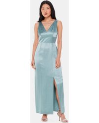 Whistles - Charlotte Satin Maxi Dress - Lyst