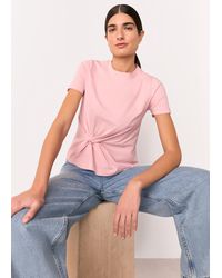Whistles - Twist Front Detail Tee - Lyst