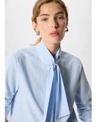 Whistles - Scarf Stripe Cotton Shirt - Lyst