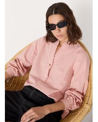 Whistles - Textured Frill Shirt - Lyst