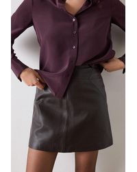 Whistles - Leather A Line Skirt - Lyst