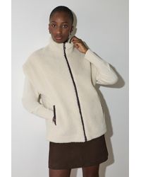 Whistles - Faux Borg Fleece Gilet - Lyst