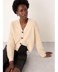 Whistles - V Neck Cotton Cardigan - Lyst