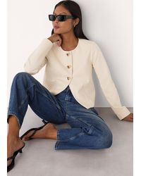 Whistles - Petite Anne Ponte Button Jacket - Lyst