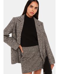 Whistles - Herringbone Wool Mini Skirt - Lyst