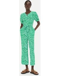 Whistles - Smooth Leopard Print Jumpsuit - Lyst