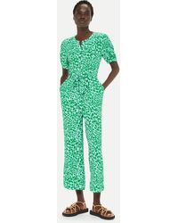 Whistles - Smooth Leopard Print Jumpsuit - Lyst