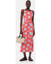 Whistles - Sunburst Linen Blend Dress - Lyst