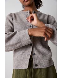 Whistles - Wool Mix Puff Sleeve Cardigan - Lyst